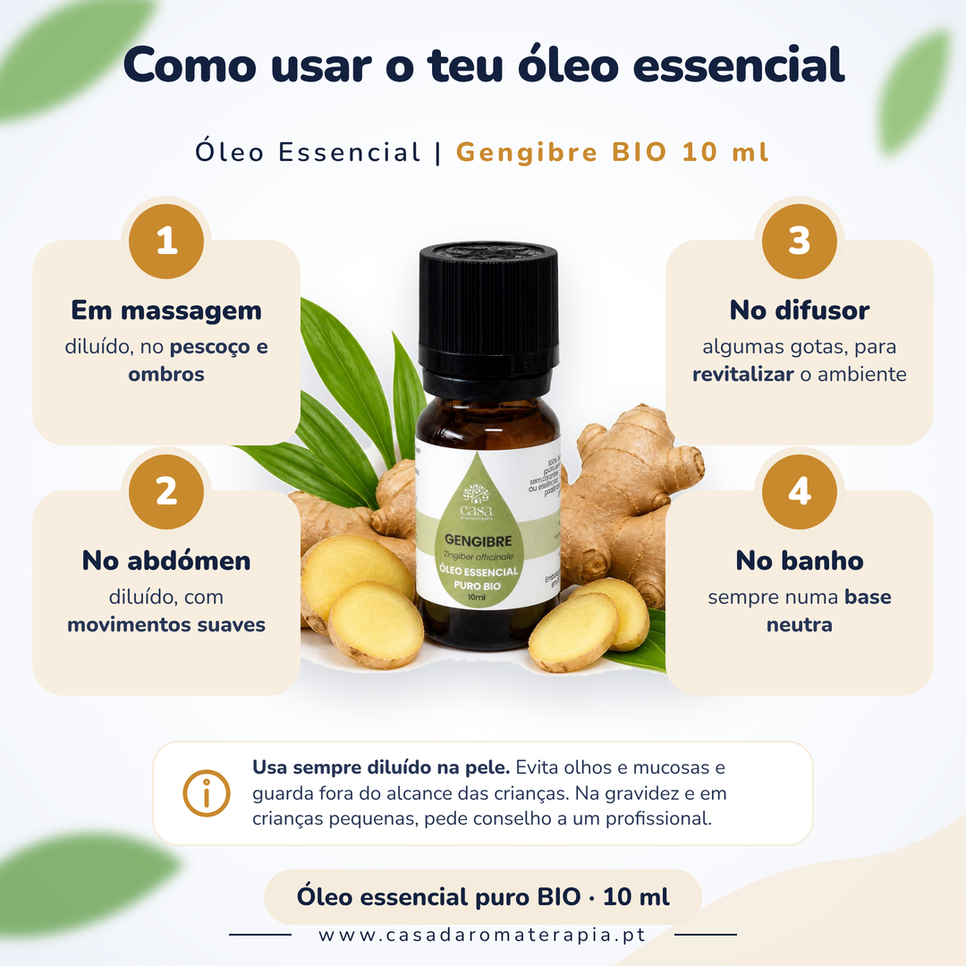 Óleo Essencial de Gengibre | BIO | Casa d'Aromaterapia