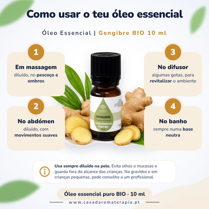 Óleo Essencial de Gengibre | BIO | Casa d'Aromaterapia