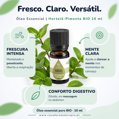 Óleo Essencial de Hortelã-Pimenta | Mentha piperita | BIO | 10ml | Casa d'Aromaterapia