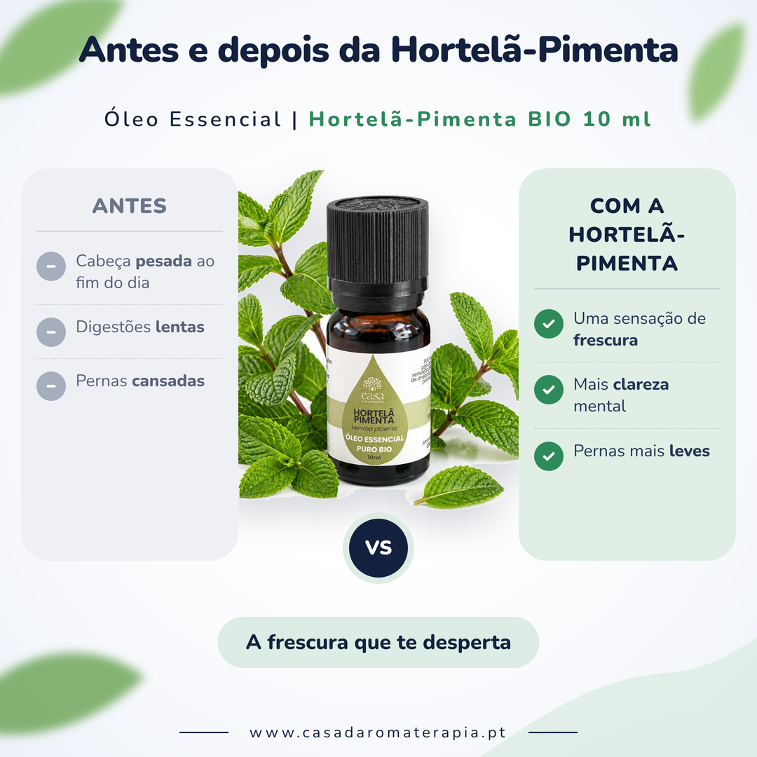 Óleo Essencial de Hortelã-Pimenta | Mentha piperita | BIO | 10ml | Casa d'Aromaterapia