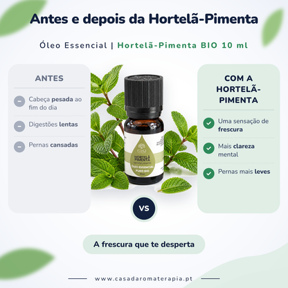 Óleo Essencial de Hortelã-Pimenta | Mentha piperita | BIO | 10ml | Casa d'Aromaterapia