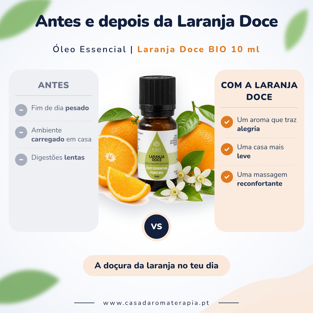 Óleo Essencial de Laranja Doce | Citrus sinensis | BIO | 10ml | Casa d'Aromaterapia