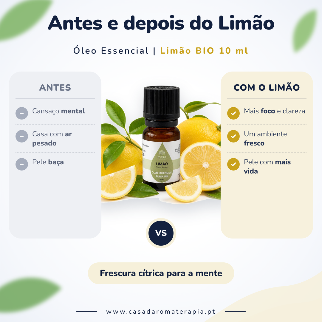 Óleo Essencial de Limão | Citrus limon | BIO | 10ml | Casa d'Aromaterapia