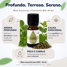 Óleo Essencial de Patchouli | Pogostemon cablin | BIO | 10ml | Casa d'Aromaterapia