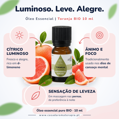 Óleo Essencial de Toranja | Citrus paradisi | BIO | 10ml | Casa d'Aromaterapia