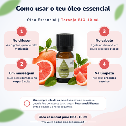 Óleo Essencial de Toranja | Citrus paradisi | BIO | 10ml | Casa d'Aromaterapia