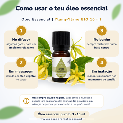 Óleo Essencial de Ylang-Ylang | Cananga odorata | BIO | 10ml | Casa d'Aromaterapia