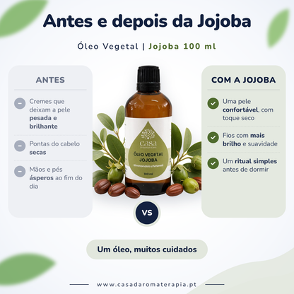 Óleo Vegetal de Jojoba | Simmondsia chinensis | 100ml | Casa d'Aromaterapia