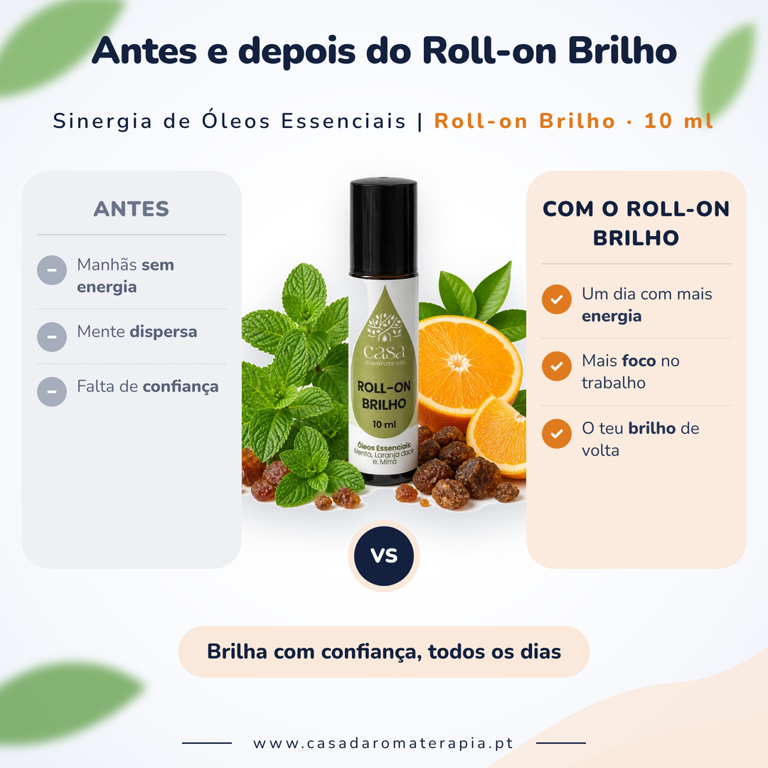 Roll-on Brilho – Energia, Confiança e Alegria no Teu Dia | Casa d'Aromaterapia
