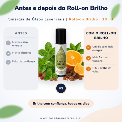 Roll-on Brilho – Energia, Confiança e Alegria no Teu Dia | Casa d'Aromaterapia
