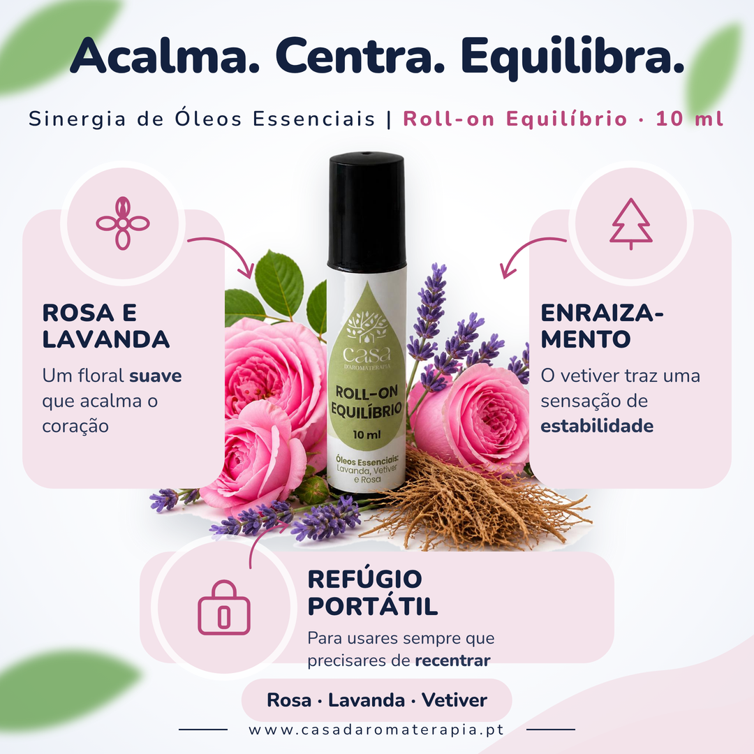 Roll-on Equilíbrio – Calmante Natural para Mente e Emoções | Casa d'Aromaterapia