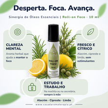 Roll-on Foco – Clareza mental e concentração em qualquer lugar | Casa d'Aromaterapia