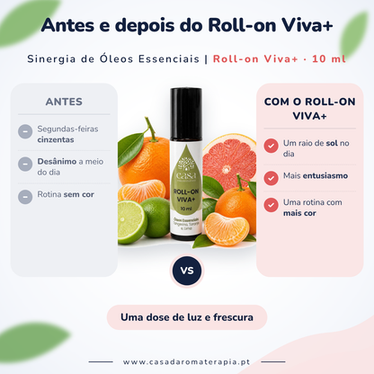 Roll-on Viva+ : Vitalidade e Alegria em Cada Gota | Casa d'Aromaterapia