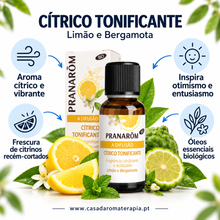 Óleos essenciais para difusor 30ml bio | Cítrico Tonificante Pranarôm