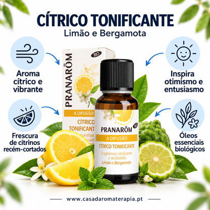 Óleos essenciais para difusor 30ml bio | Cítrico Tonificante Pranarôm
