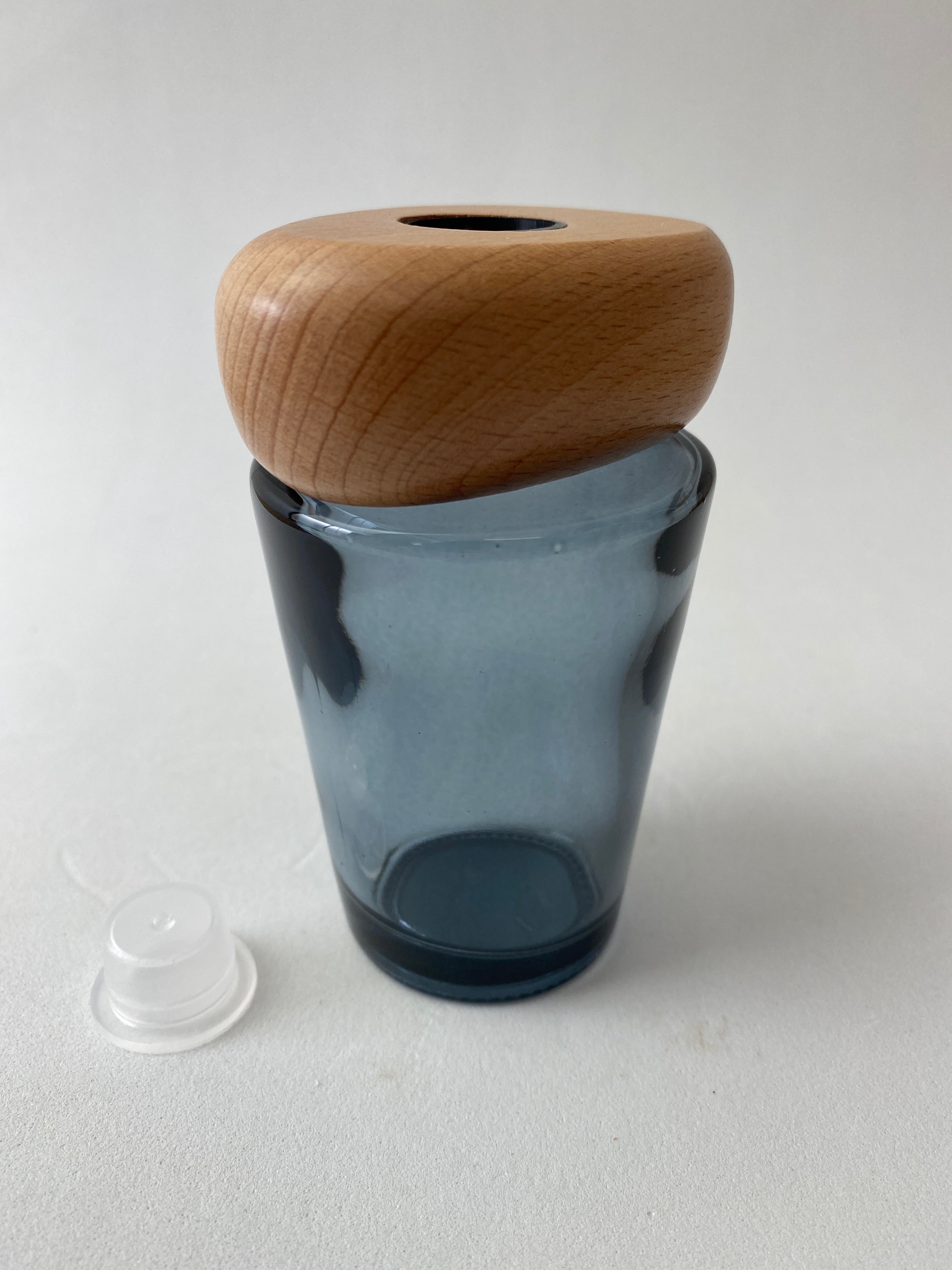 Frasco de Vidro Azul e Tampa para Mikado ***