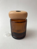 Frasco de Vidro Âmbar e Tampa para Mikado ***