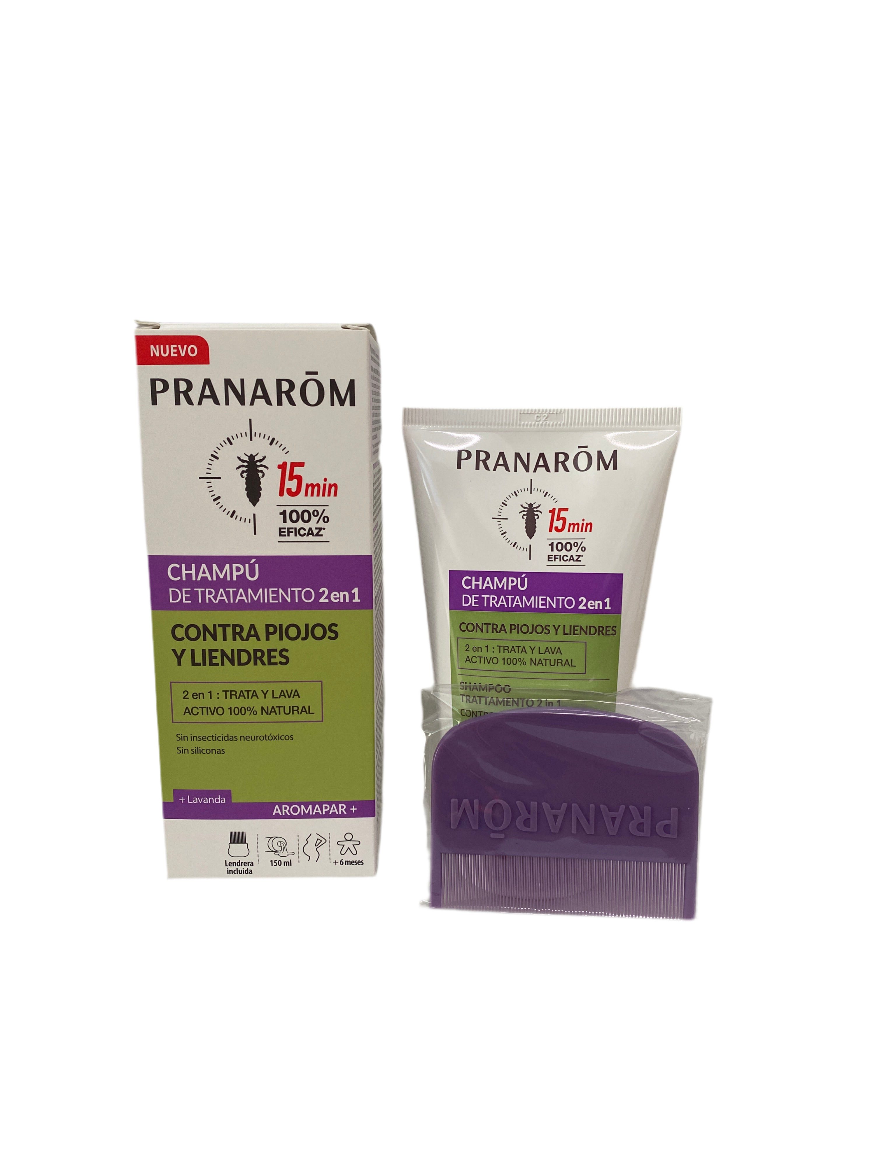 Champô de Tratamento 2 em 1 Contra Piolhos e Lêndeas