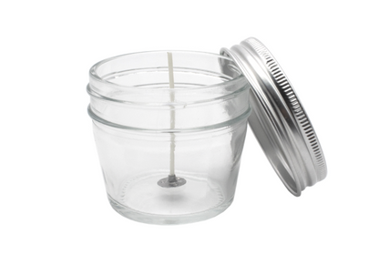 Frasco vidro para velas transparente com tampa