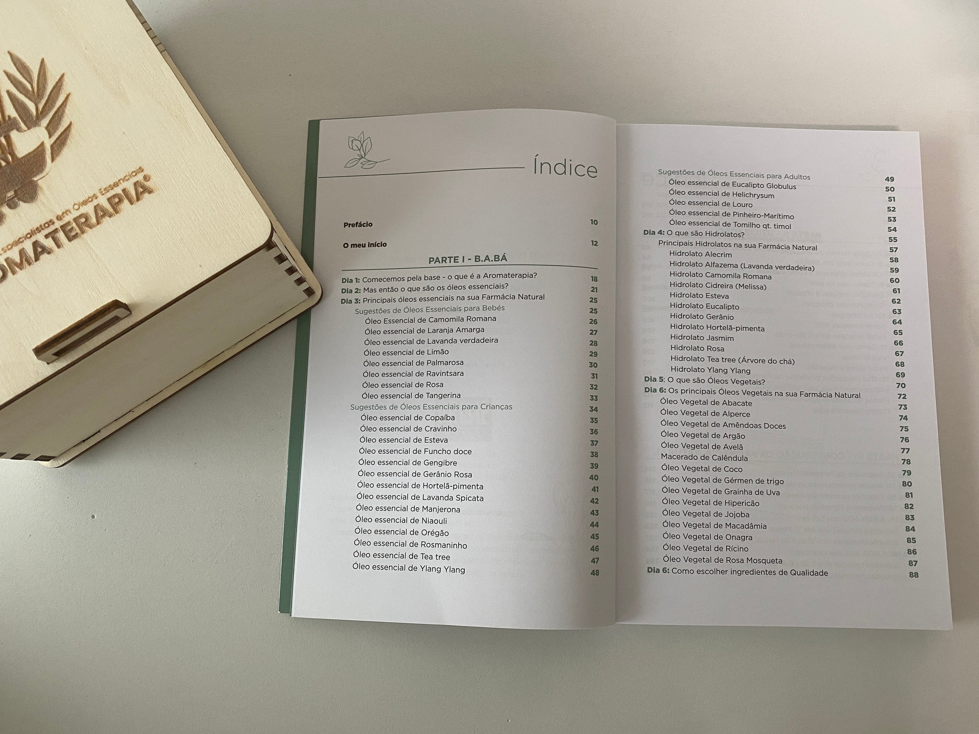 Kit BOX SOS (Livro + Hidrolato + Caixa madeira)