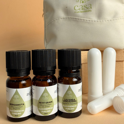 Trio Tranquilo | Kit para Calma e Sono (Lavanda + Petit-Grain + Bergamota + ofertas)