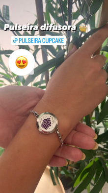 Pulseira Aromática para Óleos Essenciais | Cupcake - 25mm.