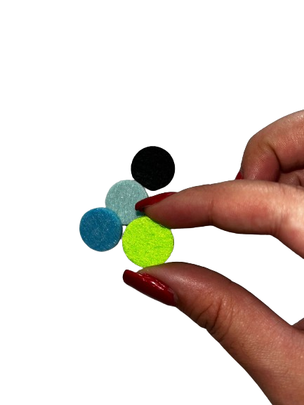 5 discos coloridos para difusor colar/pulseira (25mm)
