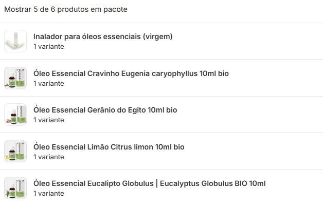 Kit Treino Olfativo + Bolsa