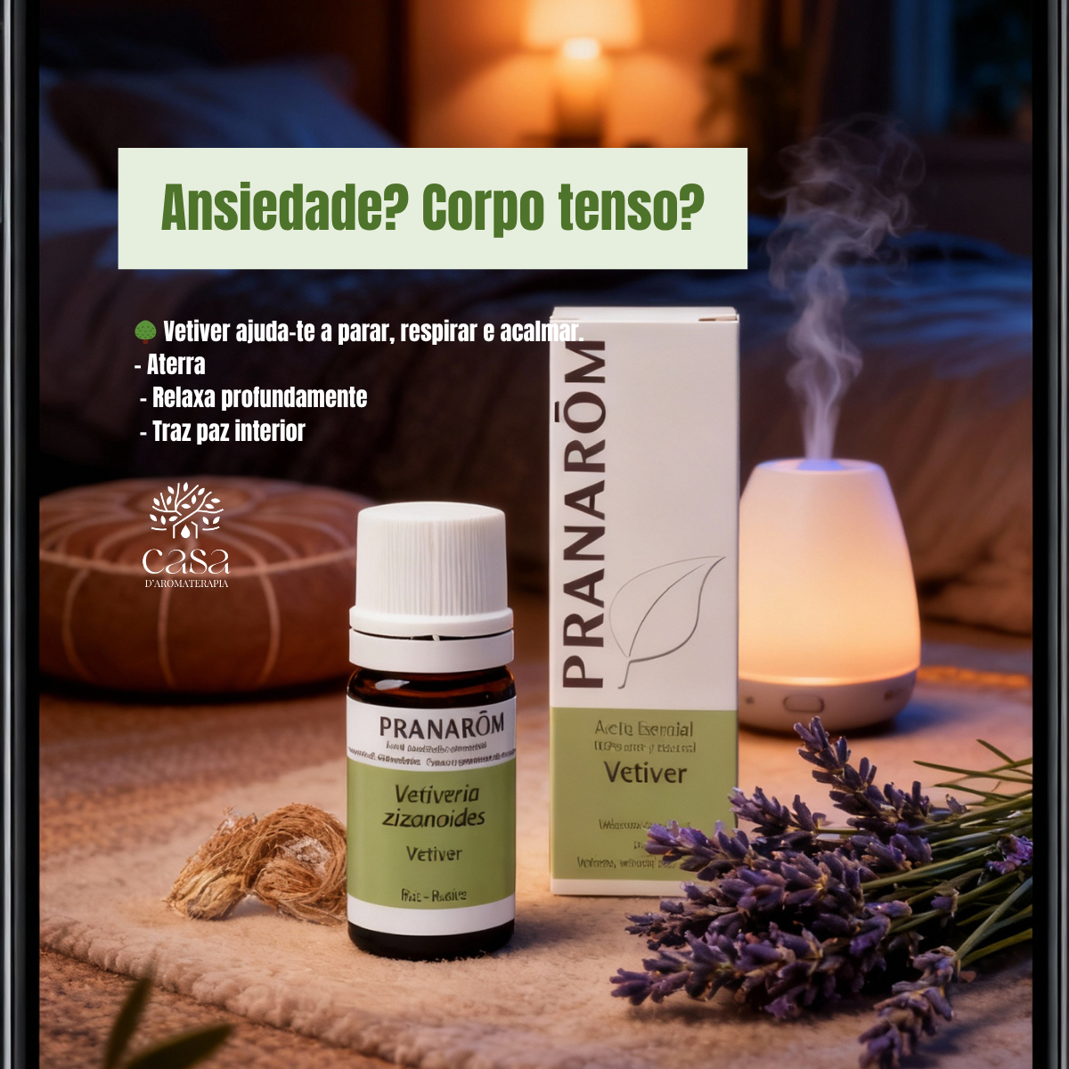 Óleo Essencial Vetiver | Vetiveria zizanoides | 5ml