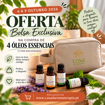 Oferta | Bolsa na compra de 4 óleos essenciais