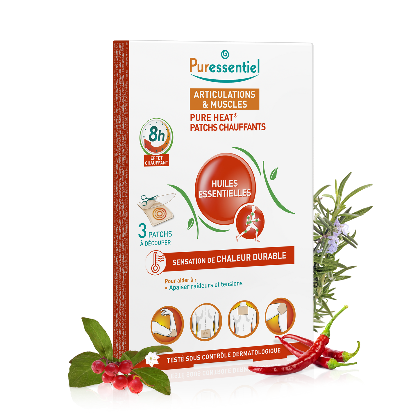 Articulações & Músculos Pensos Térmicos PureHeat – 3 Pensos