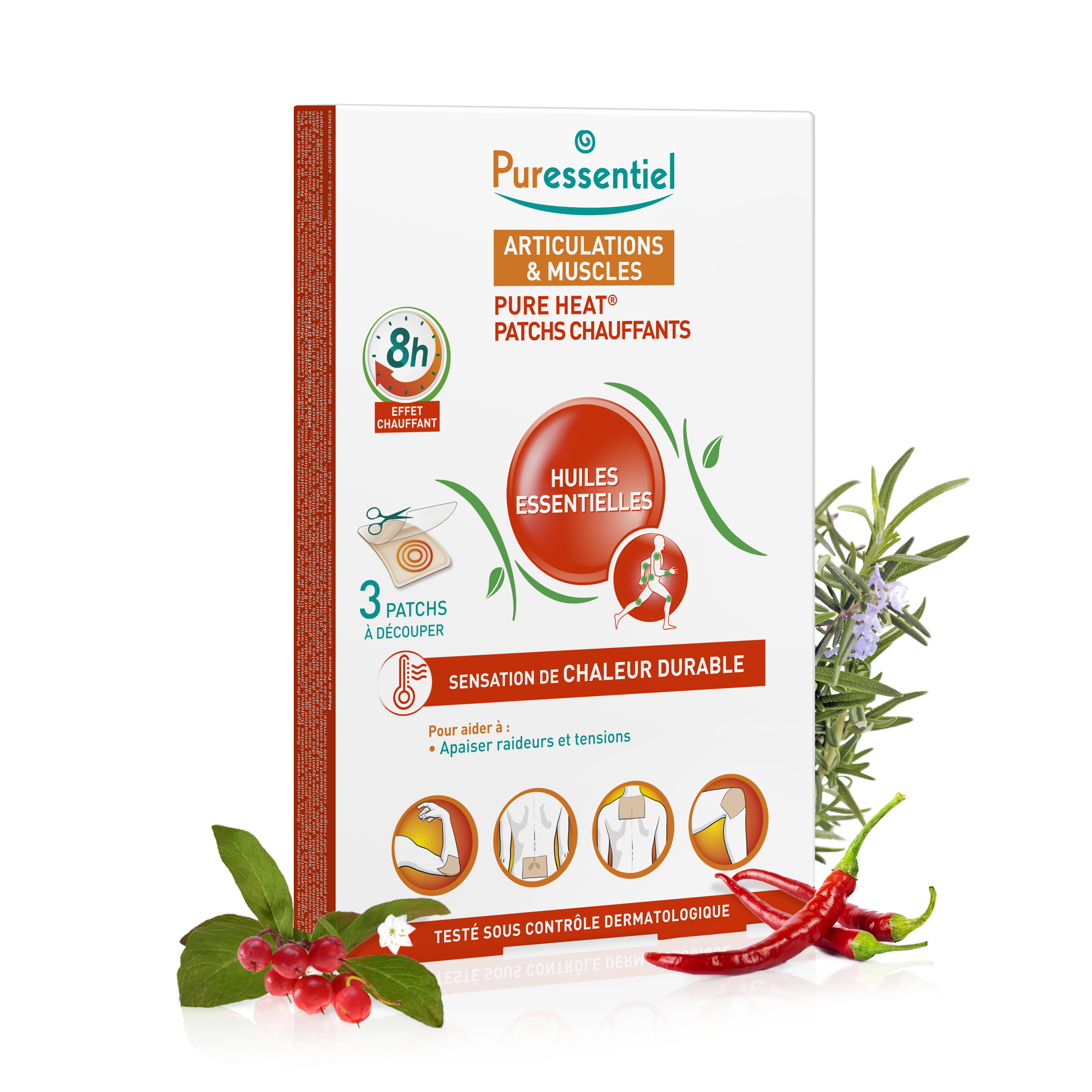 Articulações & Músculos Pensos Térmicos PureHeat – 3 Pensos