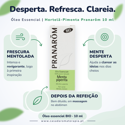 Óleo Essencial de Hortelã-Pimenta | Mentha piperita | BIO | 10ml | Pranarôm