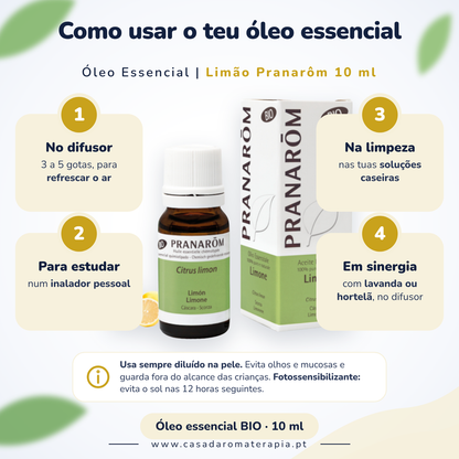 Óleo Essencial de Limão | Citrus limon | BIO | 10ml | Pranarôm