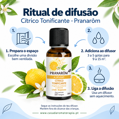 Óleos essenciais para difusor 30ml bio | Cítrico Tonificante Pranarôm