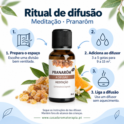 Óleos essenciais para difusor 30ml bio | Meditação Pranarôm