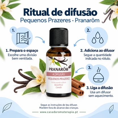 Óleos essenciais para difusor 30ml bio | Pequenos Prazeres Pranarôm