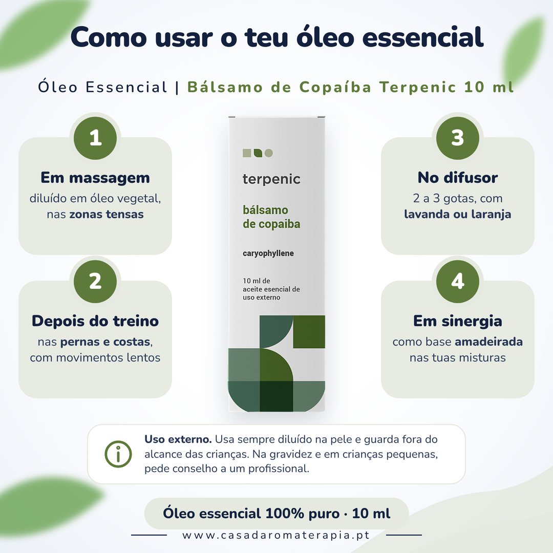 Bálsamo de Copaíba Terpenic: como usar