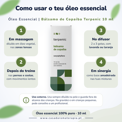 Bálsamo de Copaíba Terpenic: como usar