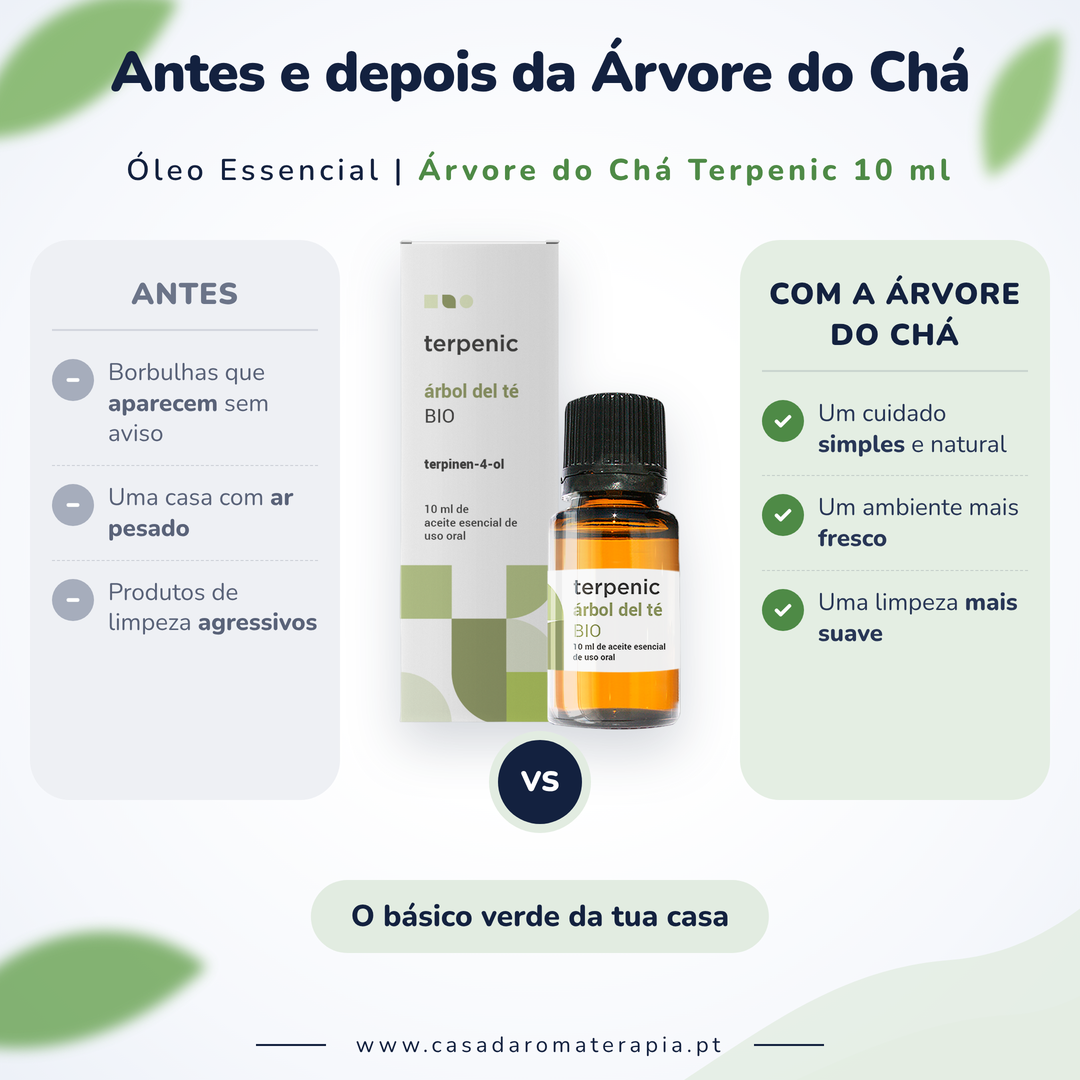 Árvore do Chá Terpenic: antes e depois