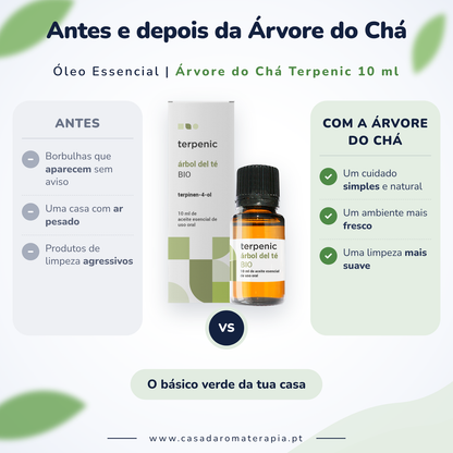 Árvore do Chá Terpenic: antes e depois
