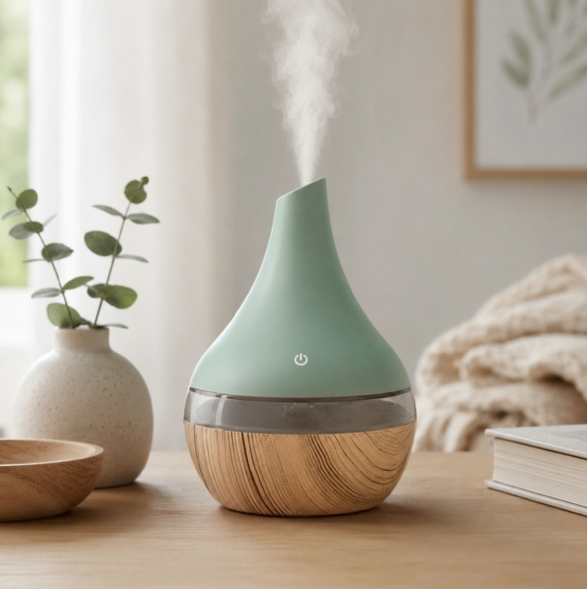 Difusor Humidificador de Óleos Essenciais por Ultrassons Aerys - USB, Reservatório 300 ml