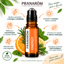 Roll-on Aromaboost Energy - Pranarôm 8 ml (Óleos Essenciais Bio)