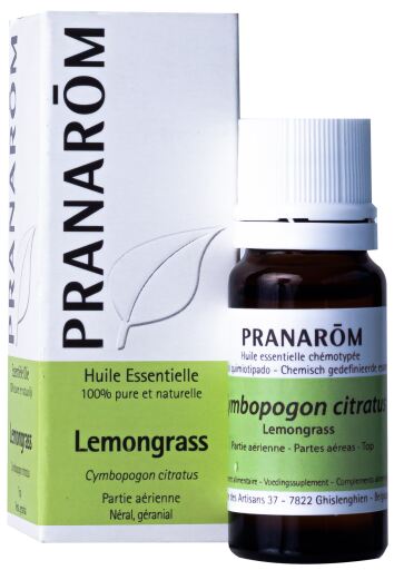 Óleo Essencial Lemongrass Pranarôm 10ml – Energia, Purificação e Frescura Natural ***