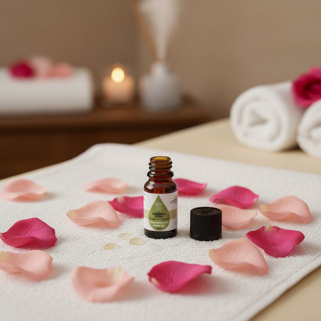 Óleo Essencial Gerânio Rosa | Pelargonium Graveolens & P/Rosa Egypt | 10ml