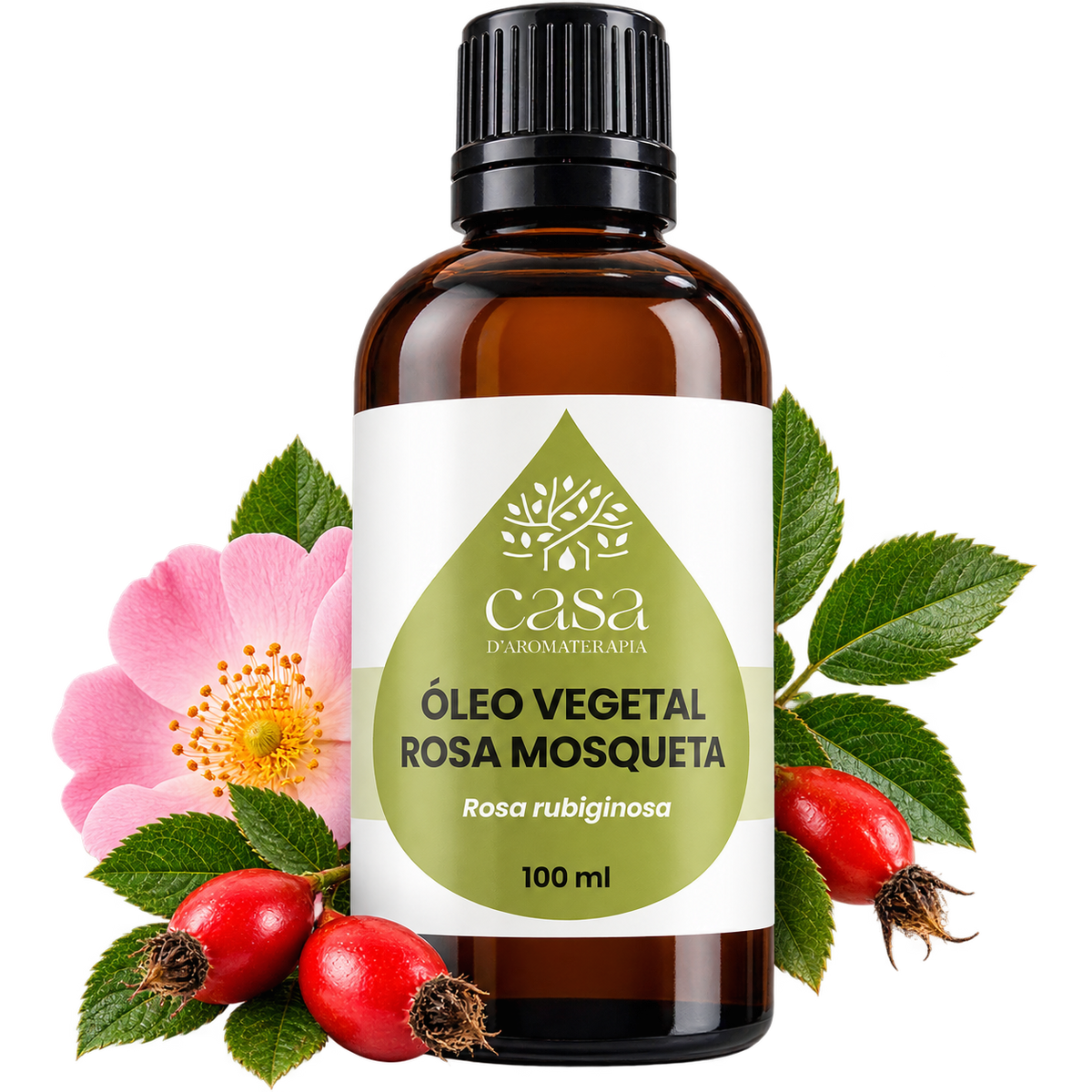 Óleo Vegetal de Rosa Mosqueta | Rosa rubiginosa | 100ml Casa d'Aromaterapia