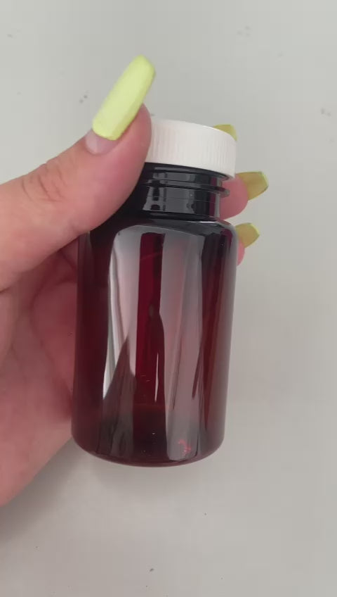 Amber capsule bottle