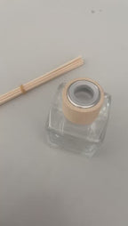 Frasco vidro mikado transparente + 8 varetas