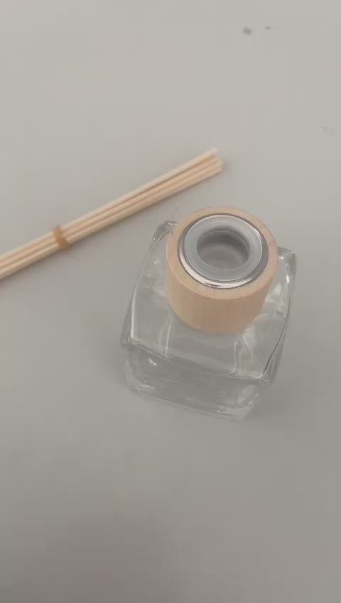 Frasco vidro mikado transparente + 8 varetas