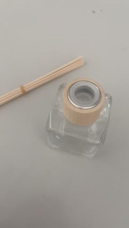 Frasco vidro mikado transparente + 8 varetas